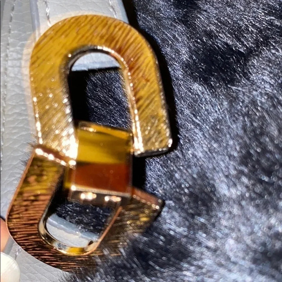 faux Leather brushed  gold tone hardware bracelet - Picture 5 of 13